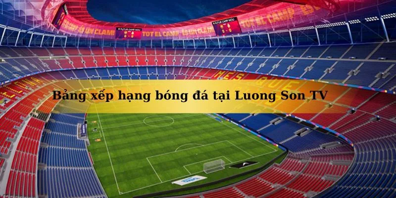 Bảng xếp hạng bóng đá tại Luong Son TV cập nhật từng giải đấu chi tiết